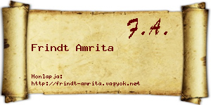 Frindt Amrita névjegykártya